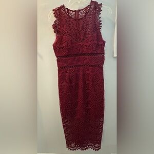 Bardot - Red Lace Dress
